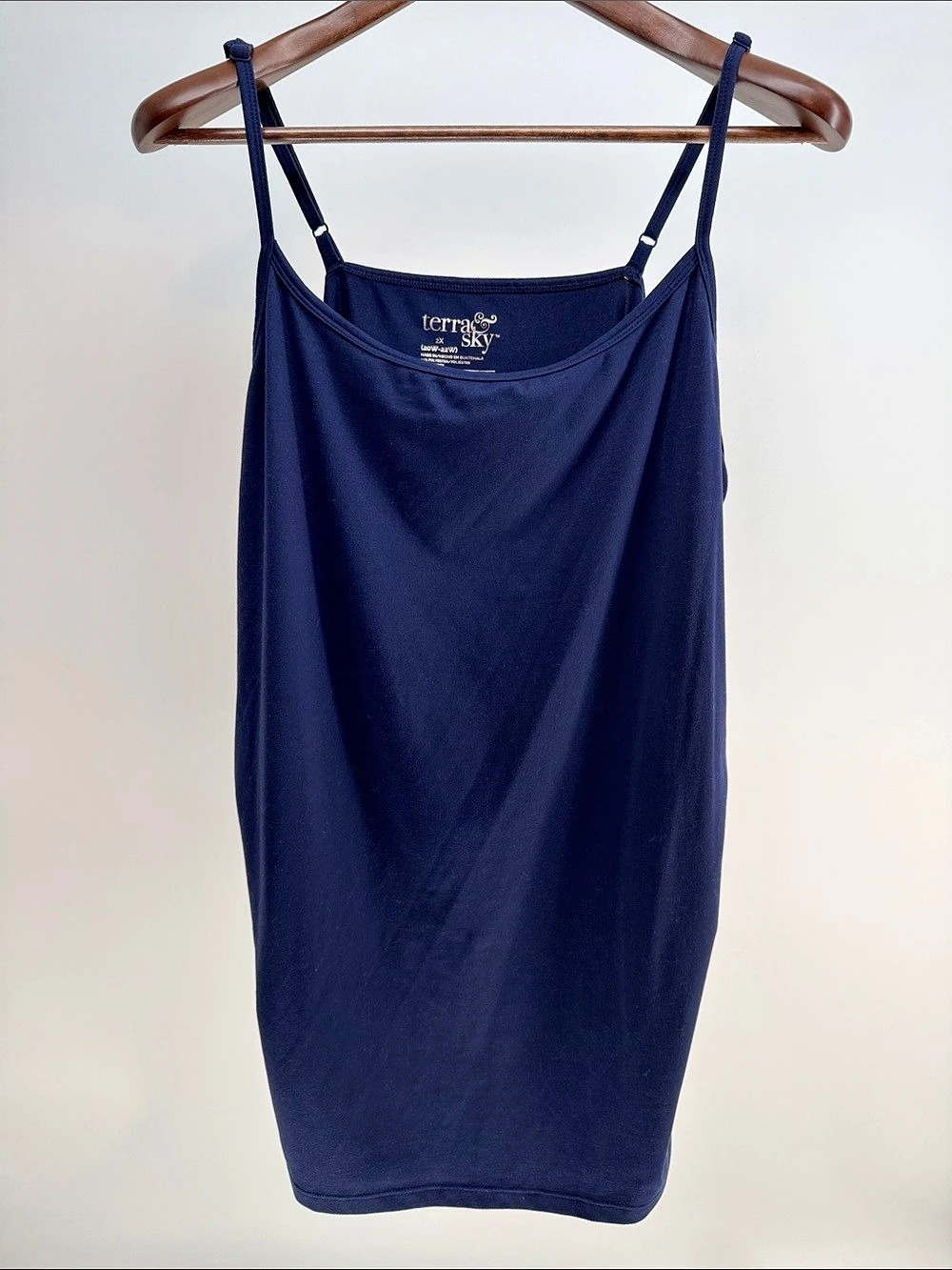 Terra & Sky Cami Tank Top in Blue Size 2X